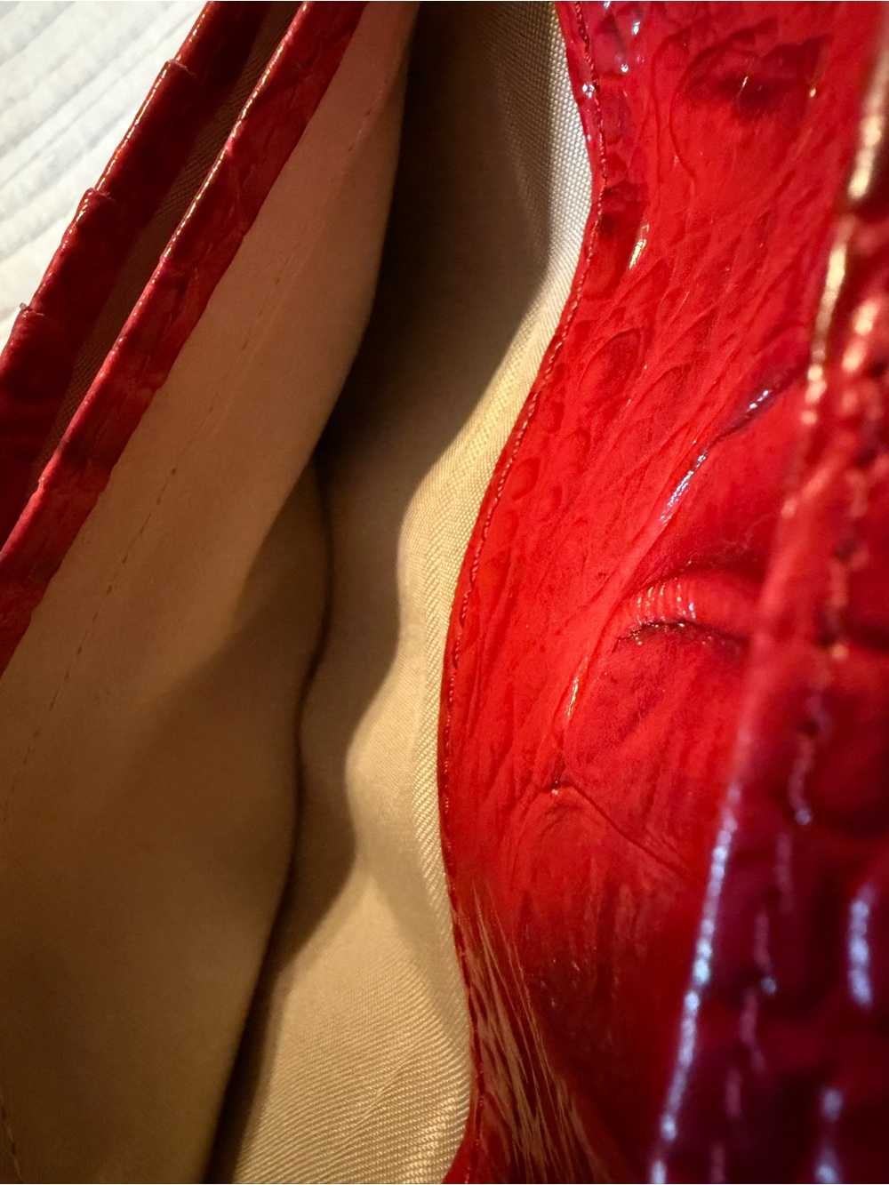 Brahmin Red Croc-Embossed Ady Wallet - Picture 11 of 13